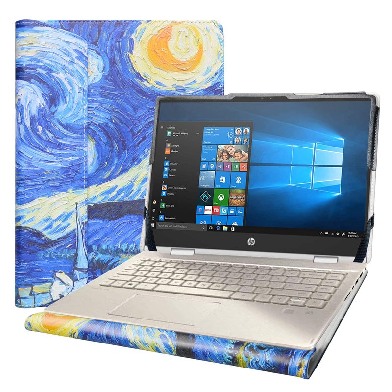 Alapmk Protective Case for 14" HP Pavilion x360 - Compatible with HP Pro C640, C645 Chromebooks & 14a-naXXXX - Starry Night - Image 1